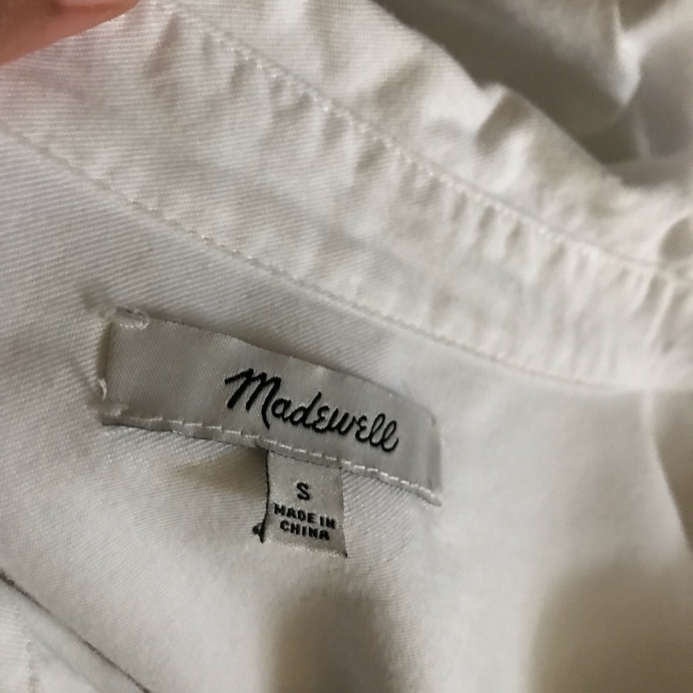 Madewell Classic White Shortsleeve Shirt - Picture 4 of 4